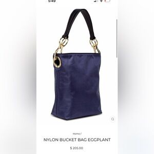 JEAN-PIERRE KLIFA Paris NYLON BUCKET BAG EGGPLANT